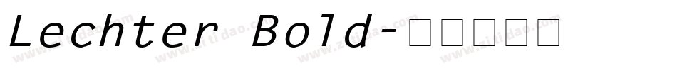Lechter Bold字体转换